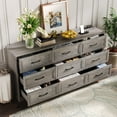 thumbnail image 1 of Vabches Dresser for Bedroom 9 Drawer Wide Dresser with Charging Station,Grey, 1 of 9