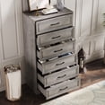 thumbnail image 1 of Vabches Farmhouse 6 Drawer Dresser with Metal Handle, Tall Wood Chest of Drawers for Living Room Bedroom,Gray, 1 of 9
