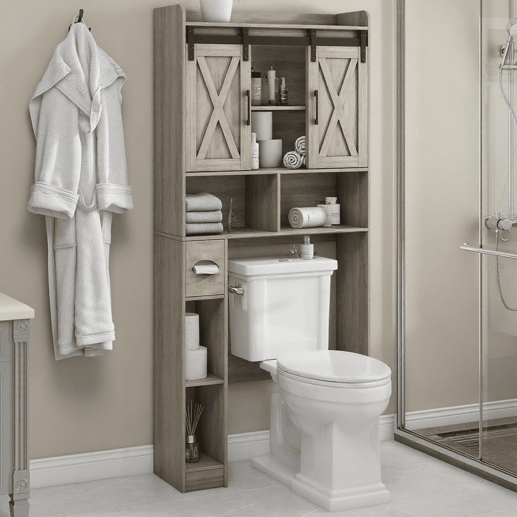 Vabches Over The Toilet Storage Cabinet, Bathroom Shelves Organizer ...