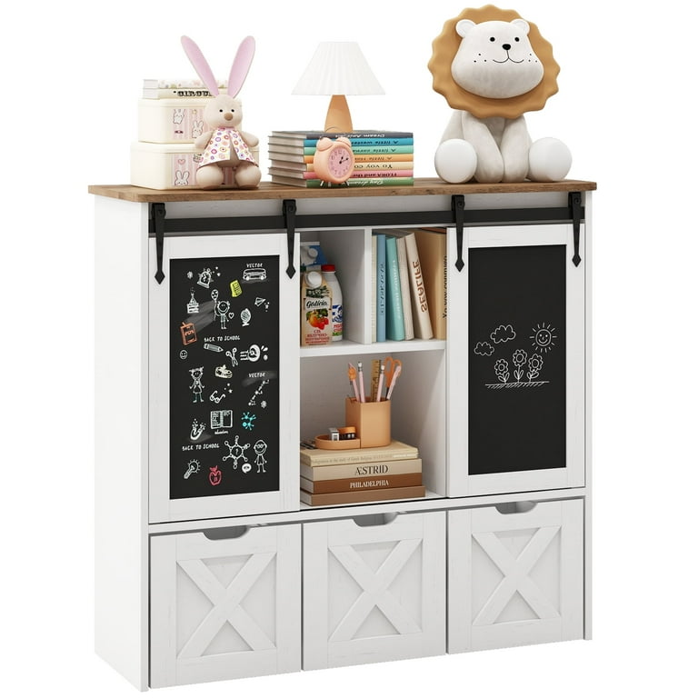 Kids Wooden Toy Storage Organizer With 9 Bins - Solid Wood Bookshelf & Toy Shelf For Playroom