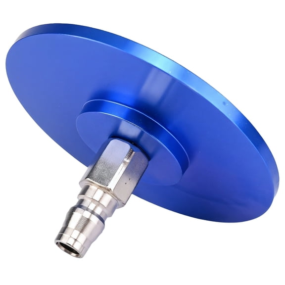 Vac-U-Lock Suction Cup Adapter, Aluminum Quick Connect Coupling for Vacuum Pumps, Air Tubing Metal Fitting, Blue (1-Pack)