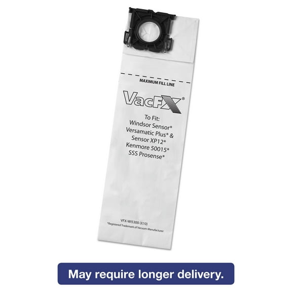 VacFX Vacuum Filter Bags Designed to Fit Windsor Sensor XP12/Versamatic Plus 100/CS VFXW15300310