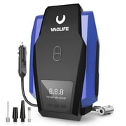 VacLife Air Compressor Tire Inflator, DC 12V Auto Tire Pump with LED Light, Digital Air Pump for Car Tires, Bicycles and Other Inflatables, Blue(VL701)