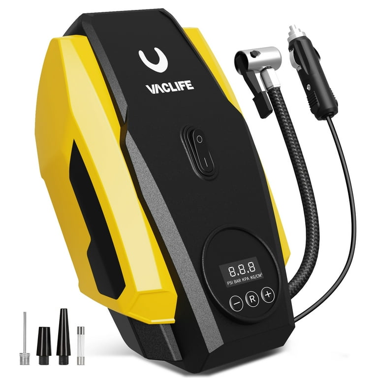 VacLife Tire Inflator Portable Air Compressor Air Pump for Car Tires 12V DC Compact Tire Pump with Auto Shutoff Function Multipurpose Car