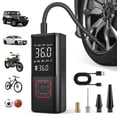 thumbnail image 1 of VacLife 150 Psi Cordless Tire Inflator Portable Compressor, Quick Inflation, Auto Shutoff, LED Light, Accs, Red, 1 of 9