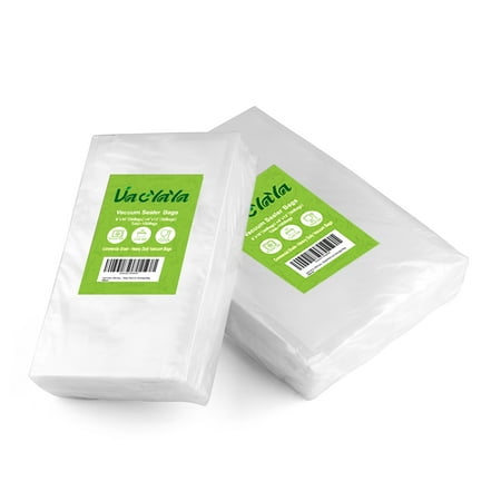 VacYaYa 100 Count 50 Each Size Quart 8" x 12" and Gallon 11" x 16" Vacuum Sealer Bags for Food Saver Storage Seal a Meal Heavy Duty with BPA Free,