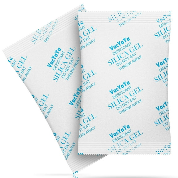VacYaYa 50Gram(10Packets)Food Grade Silica Gel Packs ,Desiccants Moisture Absorbers Packets for Storage