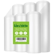 VacYaYa 6 Pack 8"x20'(3Rolls) and11"x20' (3Rolls)Vacuum Cleners Sealer Bags Rolls for Food Saver Storage, Seal a Meal Freezer Rolls