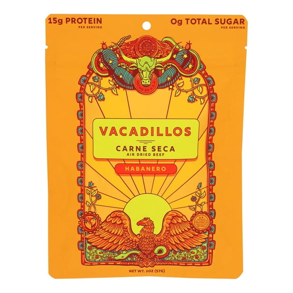 Vacadillos Air Dried Beef Habanero Carne Seca