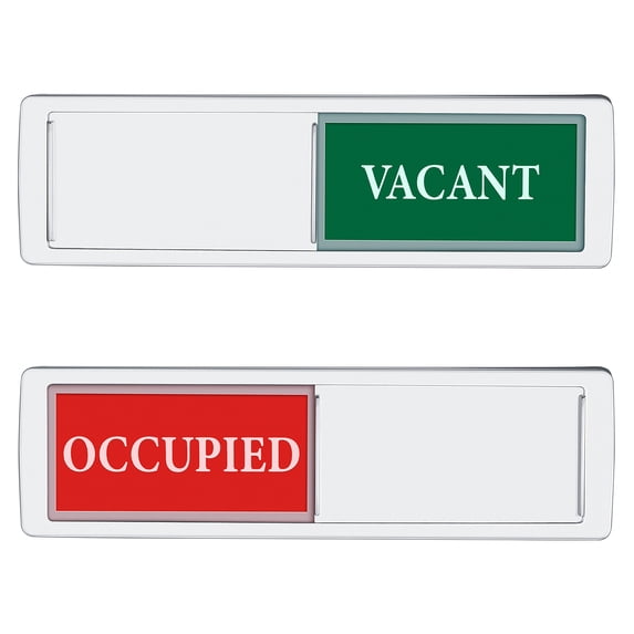 Silver Magnetic Slider Sign, Clear Reminder for Office Use, 3Pcs