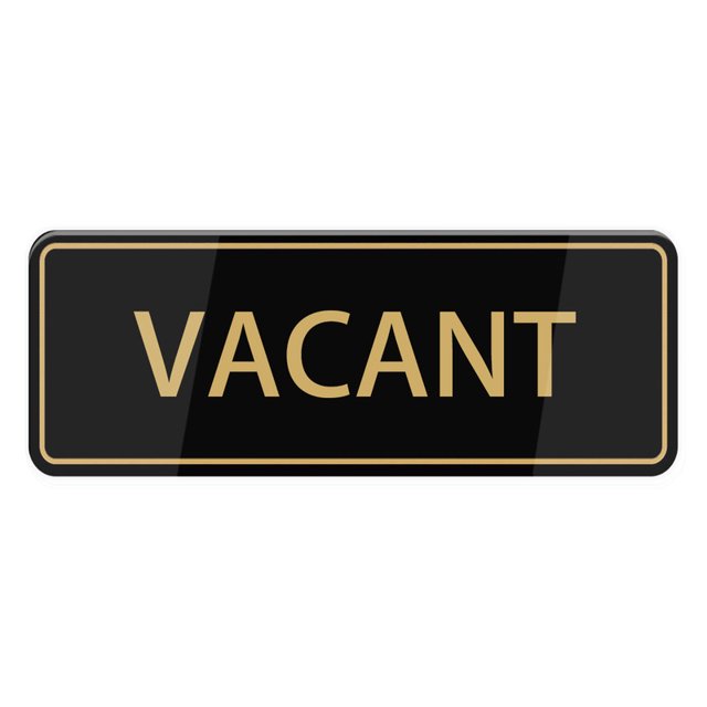 Vacant Sign For House (With Strong Adhesive Tape), 3" X 9" Premium