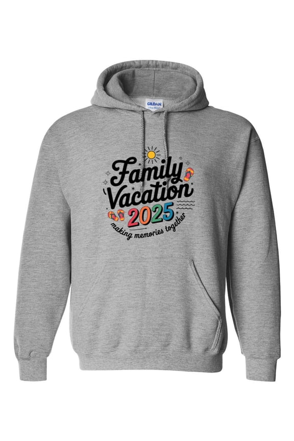 Vacation 2025 Trip Travel Adventure Memories Future Fun Graphic Hoodie, up to size 5XL