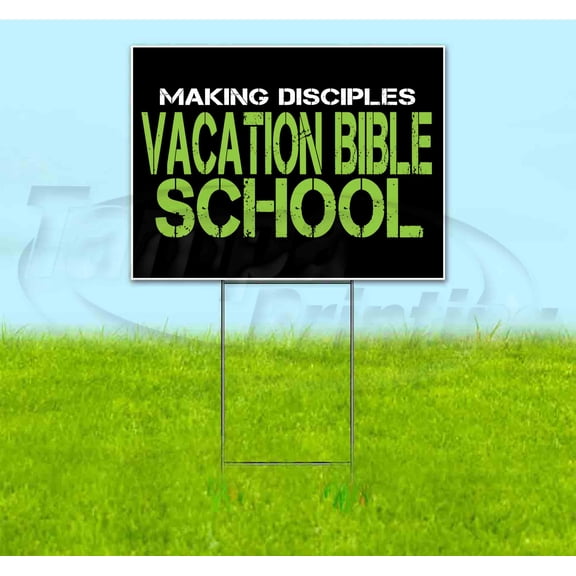 Vacation Bible School (18" x 24") Yard Sign, Includes Metal Step Stake