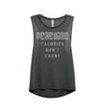 thumbnail image 1 of Vacation Calories Don't Count Women's Sleeveless Muscle Tank Top Charcoal X-Large, 1 of 4