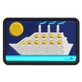 thumbnail image 1 of Vacation Cruise Ship Boat Applique Multi-Color Embroidered Iron-On Patch - 2.5 Inch Small, 1 of 5
