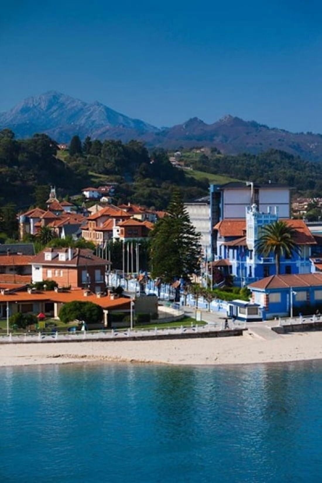 Vacation Homes By Playa de Santa Marina Ribadesella Spain Canvas Art - Walter Bibikow DanitaDelimont (18 x 24)