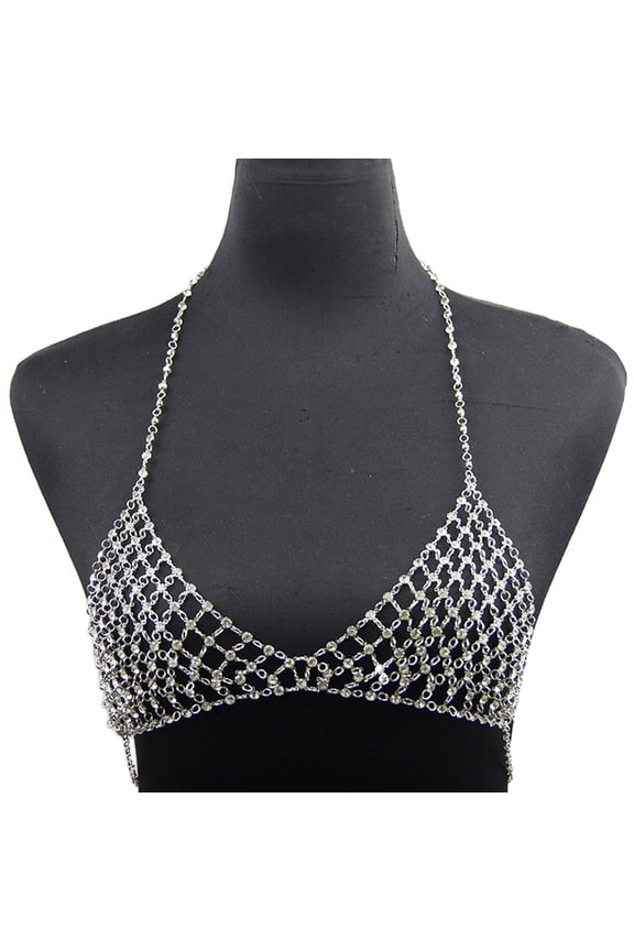 Vacation Leisure Nightclub Chest Chain Body Bikini Artificial Crystal Bra Chain Top Bra Chain