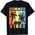 thumbnail image 1 of Vacation Men Women Summer Vibes Retro Vintage Oh Hey Vacay T-Shirt Black 3X-Large, 1 of 4