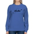 thumbnail image 1 of Vacation Mode Airplane Line Sweatshirt Women -Image by Shutterstock, Female Large, 1 of 4