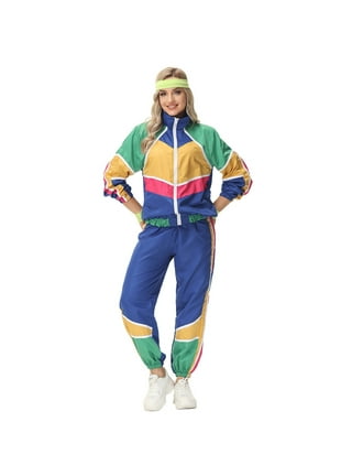 80s Costume Retro Tracksuit 90s Hip Hop Costumes Rapper Outfit Shell Suit  Party Dress for Men (Black, Small) : : Clothing, Shoes &  Accessories