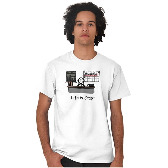 Vacation Over Sad Working Job Novelty Men's Graphic T Shirt Tees Brisco Brands S