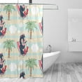 thumbnail image 1 of Vacation Penguin Shower Curtain Waterproof Washable Bathroom Shower Curtain Polyester Cloth Fabric Bathroom Decor Set with 12 Hooks, 60x72 inches, 1 of 6
