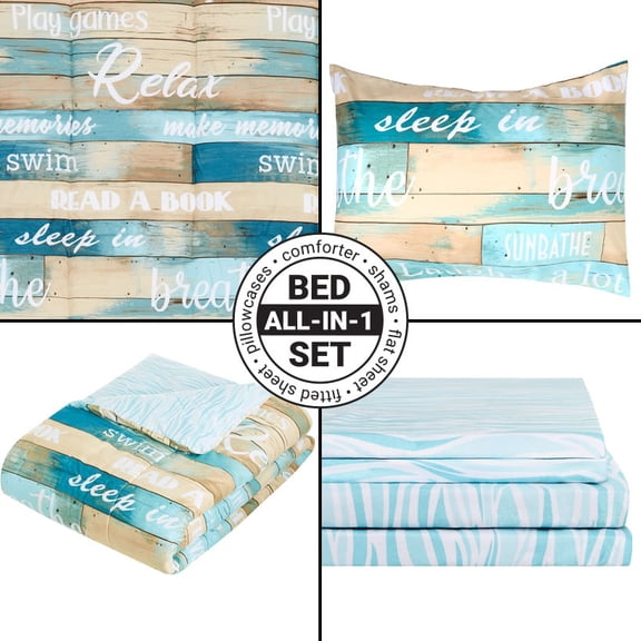 Vacation Rules Queen or King Complete Comforter Set