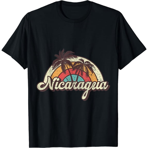Vacation Souvenir Surf Nicaragua T-Shirt Black Small