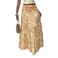 thumbnail image 1 of Vacation Style Elastic Waist Maxi Skirt Women Long Skirt Casual Resort Wear, 1 of 6