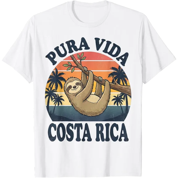 Vacation Tropical Pura Vida Sloth Costa Rica T-Shirt