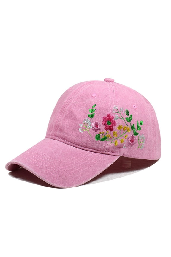 Vacation Vintage Retro Womens Baseball Cap Embroidered Floral Baseball Caps for Women Breathable Dad Hat Style 3D Embroidered Beach Summer Mesh Back Outdoor UV Protection