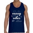 thumbnail image 1 of Vacay Beach Vibes White Hot Summer Party Tank Top for Men - S M L XL 2XL Graphic Tee - Vacation Outfit Tee Top Gift, 1 of 2