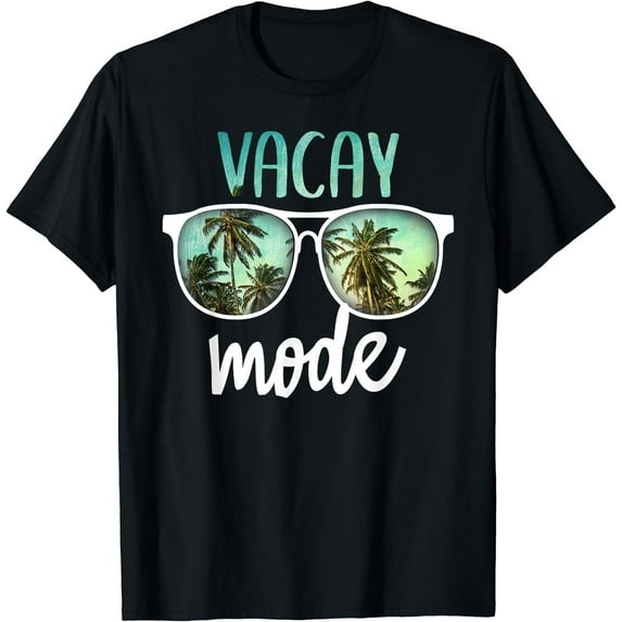 Vacay Mode Cute Vacation Summer Cruise Getaway T-Shirt Black Large