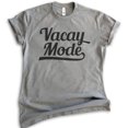 thumbnail image 1 of Vacay Mode Shirt, Unisex Women's Men's Shirt, Vacay Shirt, Beach Shirt, Vacation Travel Shirt, Island Shirt, Dark Heather Gray, Small, 1 of 6