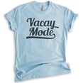 thumbnail image 1 of Vacay Mode Shirt, Unisex Women's Men's Shirt, Vacay Shirt, Beach Shirt, Vacation Travel Shirt, Island Shirt, Heather Light Blue, Medium, 1 of 6