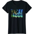 thumbnail image 1 of Vacay Mode Summer Vacation Tropical Beach Palm Trees & Ocean T-Shirt, 1 of 3