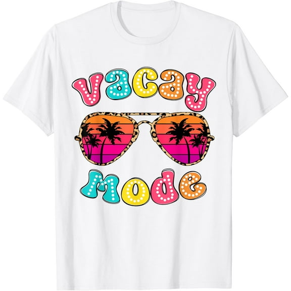 Vacay Mode Summer Vibes Sunglasses Retro Cute Girl Women Kid T-Shirt