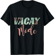 Vacay Mode Vintage Vacation Summer Cruise Family Holiday T-Shirt Black Small
