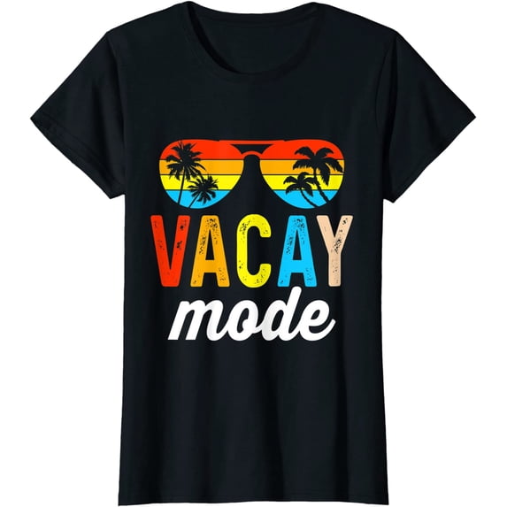 Vacay Mode Vintage Vacation Summer Cruise Family Holiday T-Shirt Women Tops
