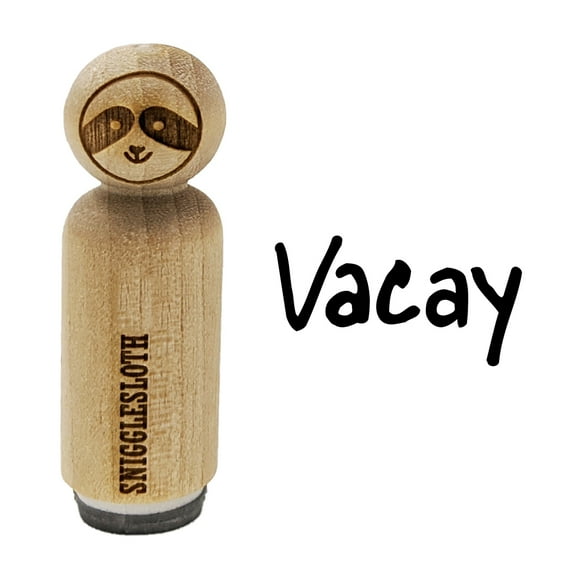 Vacay Vacation Fun Text Rubber Stamp for Scrapbooking Crafting Stamping - Mini 1/2 Inch
