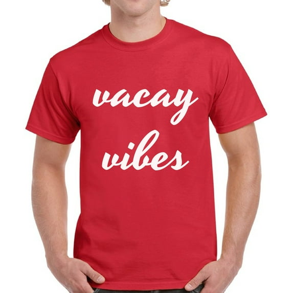 Vacay Vibes T-Shirt for Men - S M L XL 2XL 3XL 4XL 5XL Graphic Tee - Summer Clothes Collection Vacation Shirt Mens