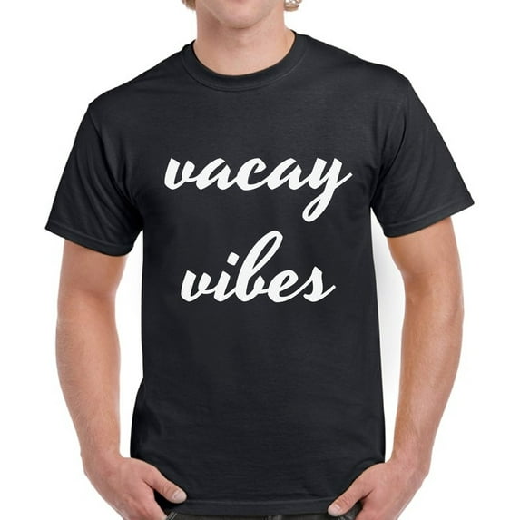 Vacay Vibes T-Shirt for Men - S M L XL 2XL 3XL 4XL 5XL Graphic Tee - Summer Clothes Collection Vacation Shirt Mens