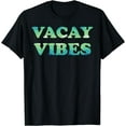 thumbnail image 1 of Vacay Vibes Tropical Beach Family Vacation Summer Graphic T-Shirt Black 4X-Large, 1 of 4