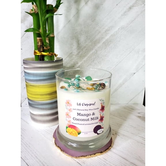 Vacays Tropical- Mango & Coconut Milk Soy Wax Candle 12 oz