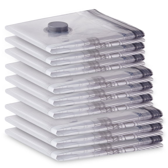 Vacbird 9 Pack Travel Vacuum Storage Bags - Pump Not Included, Vacuum Seal Bags for Clothing, Compression Packing for Clothes Luggage Suitcase Travel