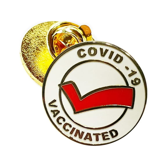 Vaccinated COVID-19 Pin gold Got My Vaccine badge Button pin CDC vaccine adesignstore