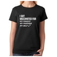thumbnail image 1 of Vaccinated Shirt Pro Immunization Pro Vaccination Women T-Shirt XX-Large Black, 1 of 6