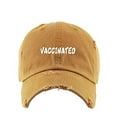 thumbnail image 1 of Vaccinated Vintage Baseball Cap Embroidered Cotton Adjustable Distressed Dad Hat, 1 of 1