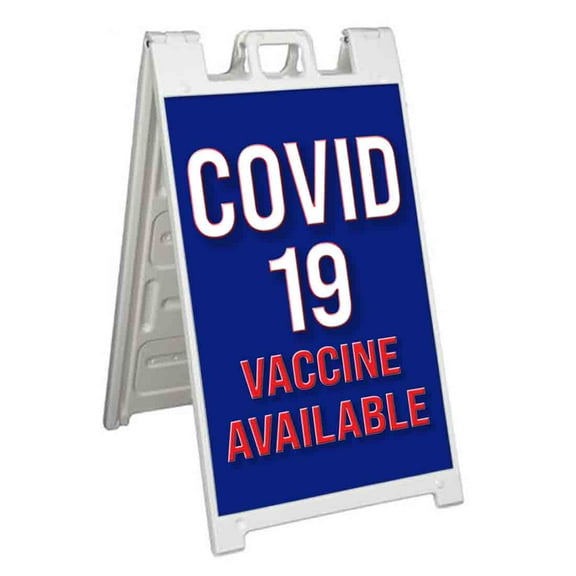 Vaccine Testing Available (24" X 36") Standard A-Frame Signicade, Includes Decal Applied To Stand