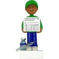 thumbnail image 1 of Vaccine Card Male African-American Personalized Christmas Ornament DO-IT- YOURSELF, 1 of 2